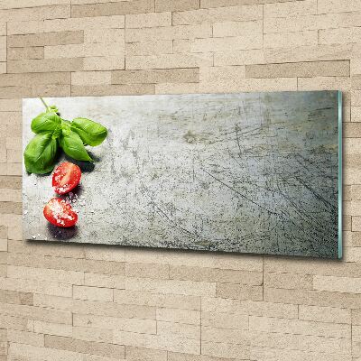 Foto plexiglas Tomaten en basilicum