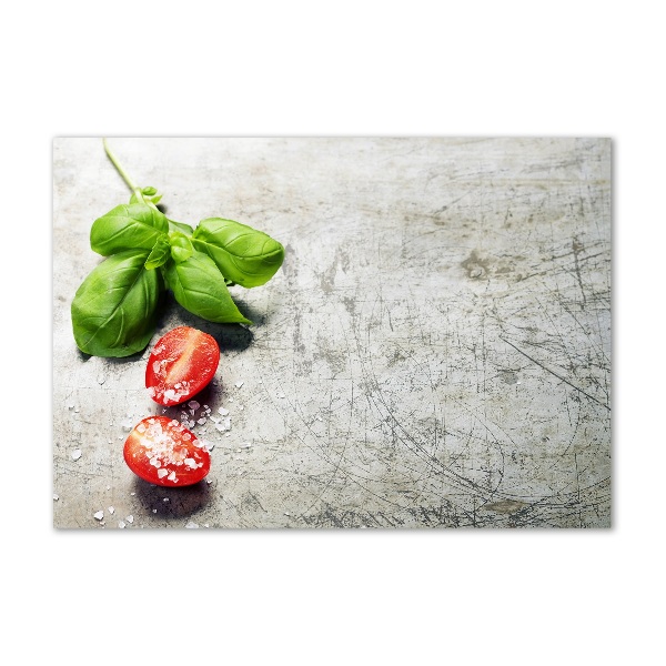 Foto plexiglas Tomaten en basilicum