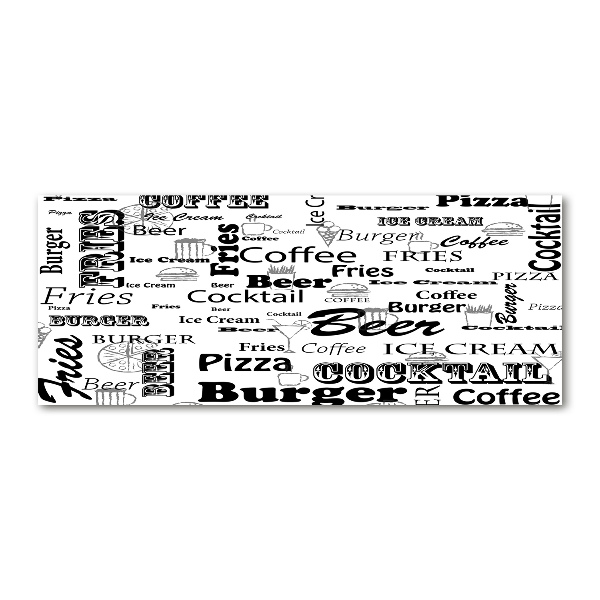 Schilderij op acrylglas Restaurantmenu