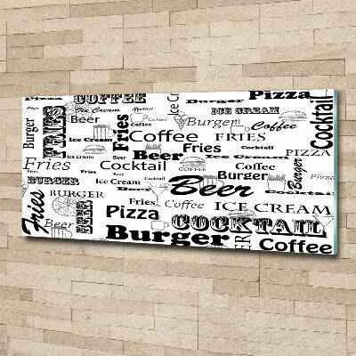 Schilderij op acrylglas Restaurantmenu