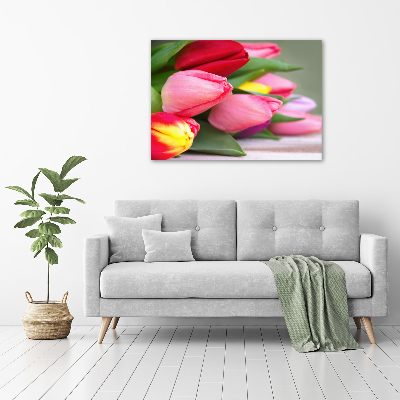 Foto op plexiglas Kleurrijke tulpen