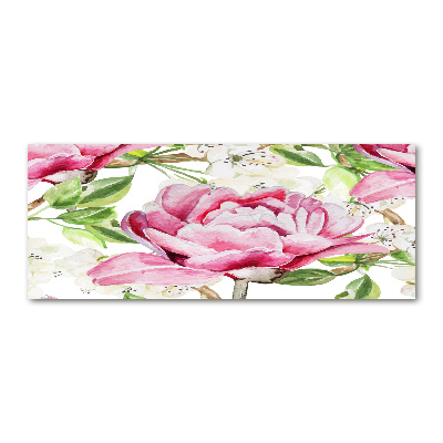 Plexiglas schilderij Pioenrozen