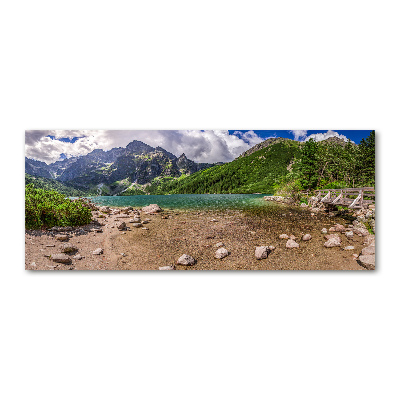 Foto obraz szkło akryl Jezioro w górach