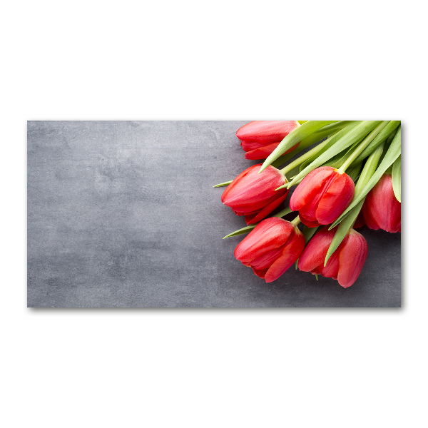 Foto op plexiglas Rode tulpen