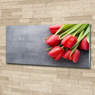 Foto op plexiglas Rode tulpen