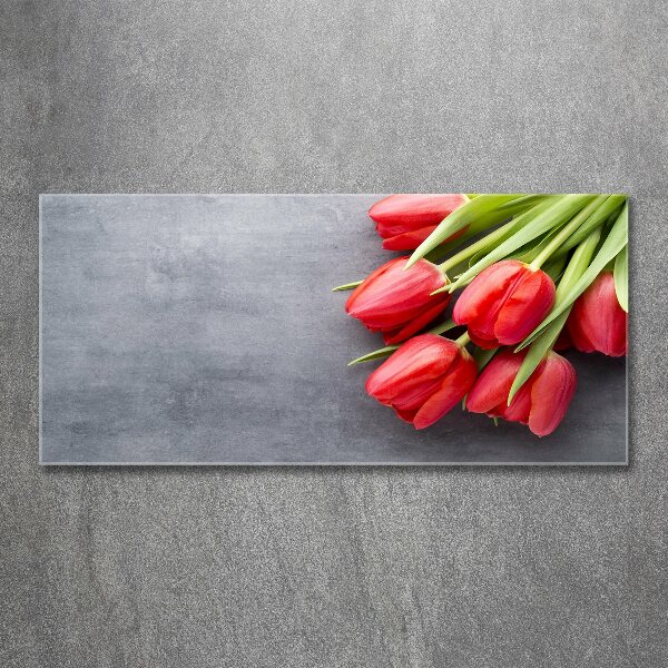 Foto op plexiglas Rode tulpen