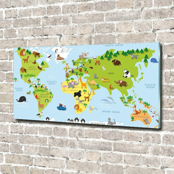 Foto plexiglas Dierenkaart