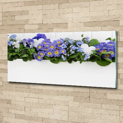 Plexiglas schilderij Blauwe bloemen