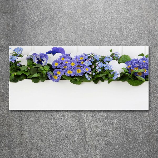 Plexiglas schilderij Blauwe bloemen