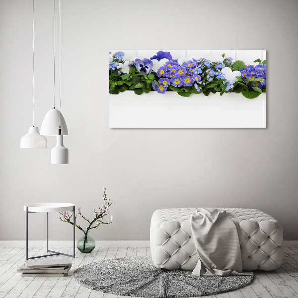 Plexiglas schilderij Blauwe bloemen
