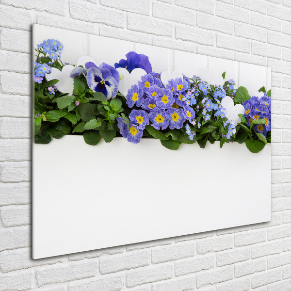 Plexiglas schilderij Blauwe bloemen