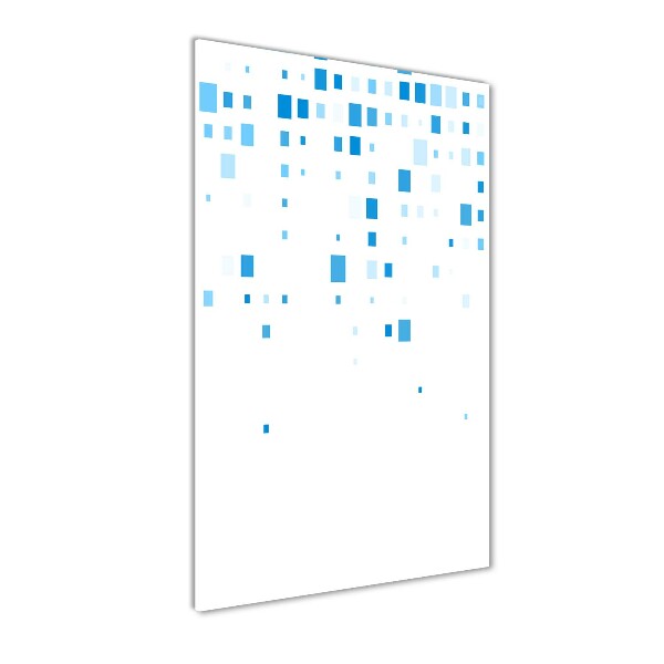 Staand foto plexiglas Blauwe vierkanten