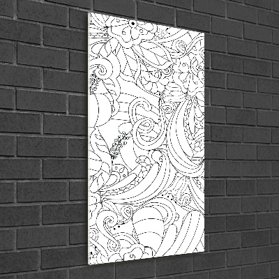 Staand plexiglas foto Zentangle-achtergrond