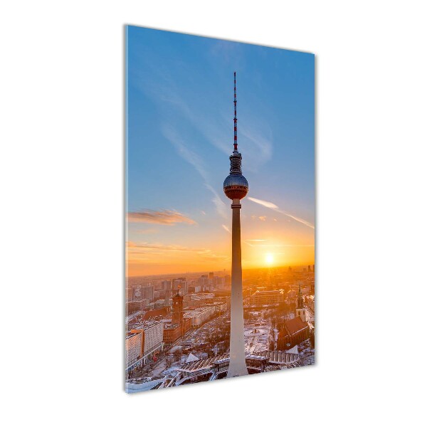 Foto obraz na ścianę szkło akrylowe pionowy Wieża telewizyjna