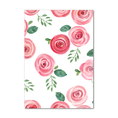 Staand foto plexiglas Roze rozen