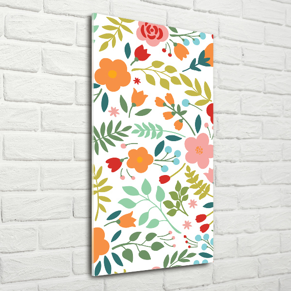 Staand foto in plexiglas Kleurrijke bloemen
