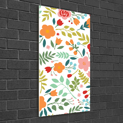 Staand foto in plexiglas Kleurrijke bloemen