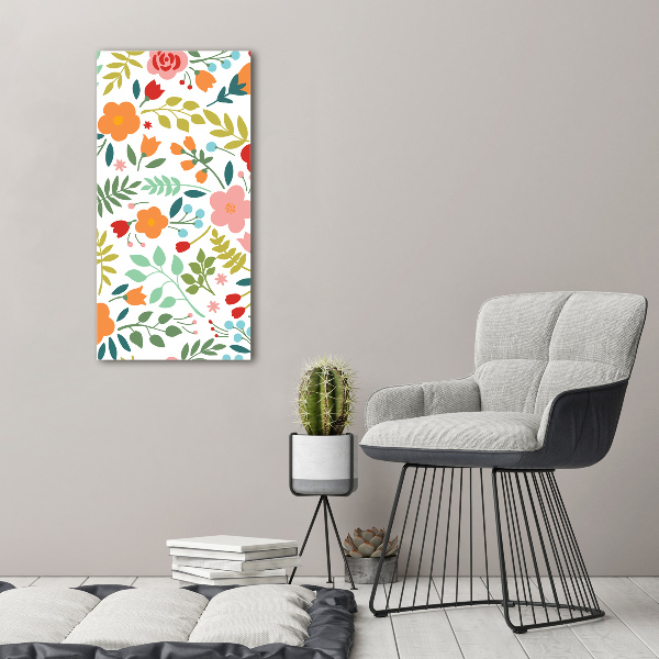 Staand foto in plexiglas Kleurrijke bloemen