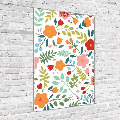 Staand foto in plexiglas Kleurrijke bloemen