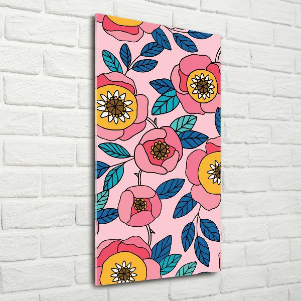 Staand foto op plexiglas Kleurrijke bloemen