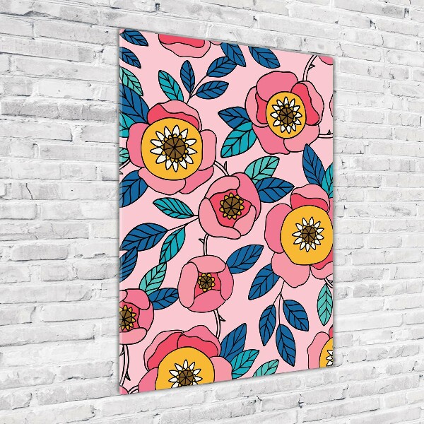 Staand foto op plexiglas Kleurrijke bloemen