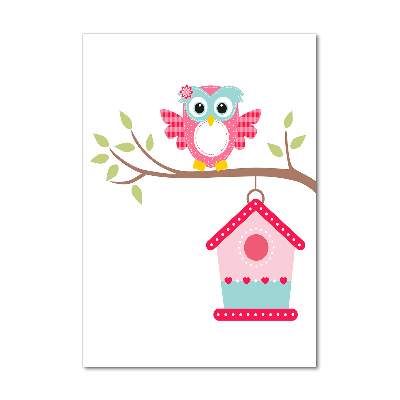 Staand foto op plexiglas Uil op een tak