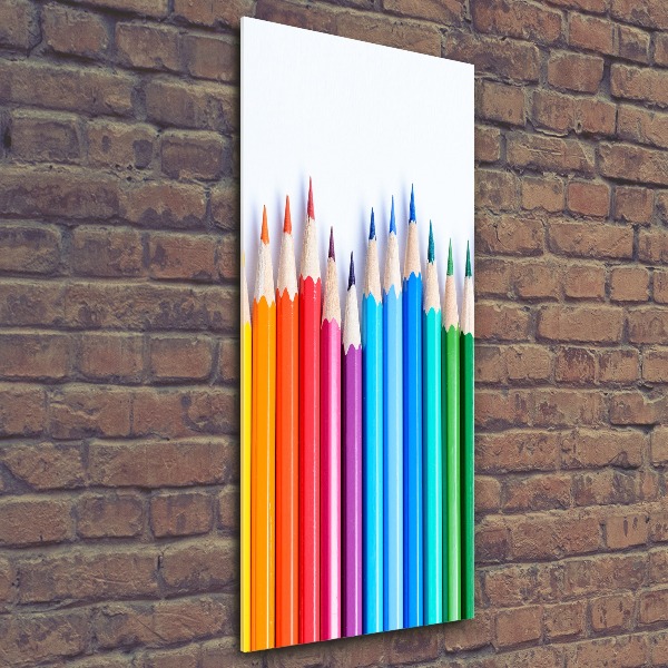 Foto obraz szkło akryl pionowy Kolorowe kredki