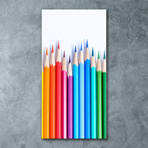 Foto obraz szkło akryl pionowy Kolorowe kredki