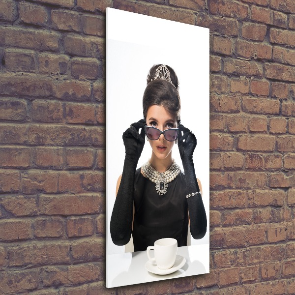 Staand foto plexiglas Vrouw met bril