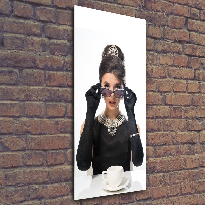 Staand foto plexiglas Vrouw met bril