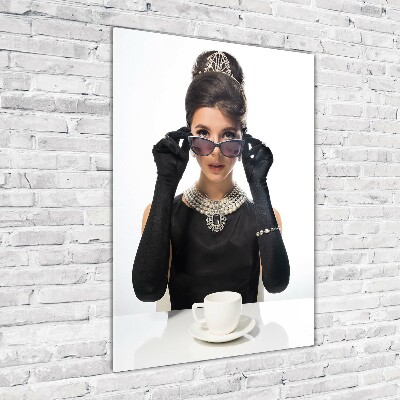 Staand foto plexiglas Vrouw met bril