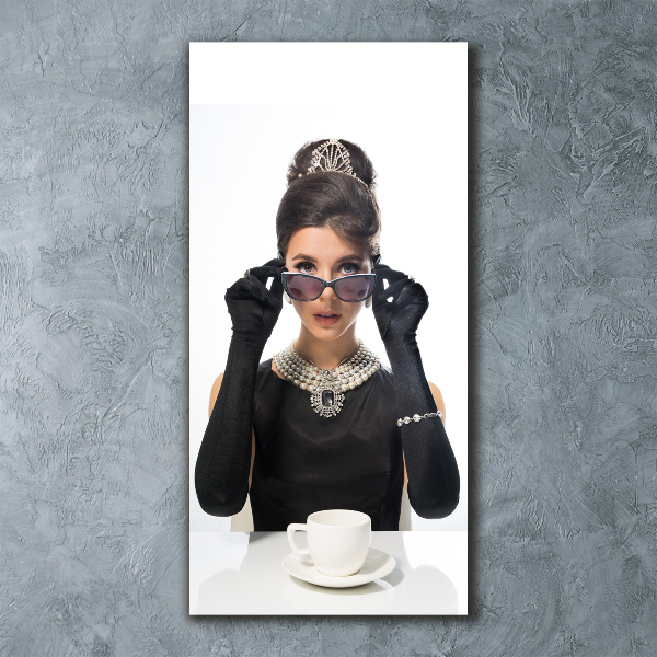 Staand foto plexiglas Vrouw met bril