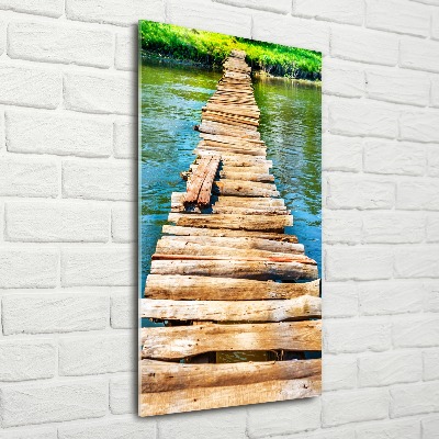Staand foto op plexiglas Houten brug
