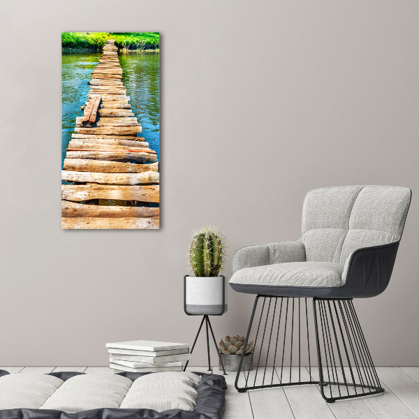 Staand foto op plexiglas Houten brug