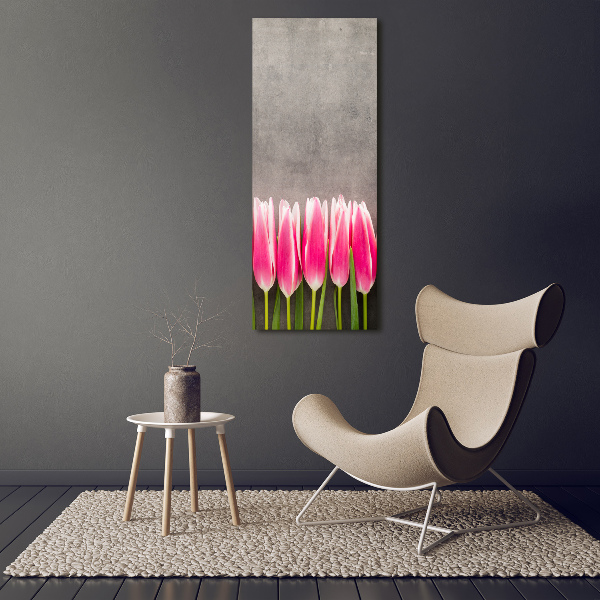 Staand foto plexiglas Roze tulpen