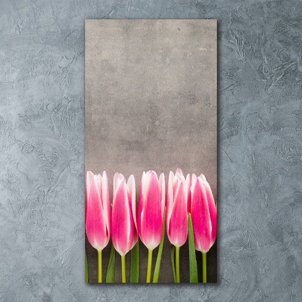 Staand foto plexiglas Roze tulpen