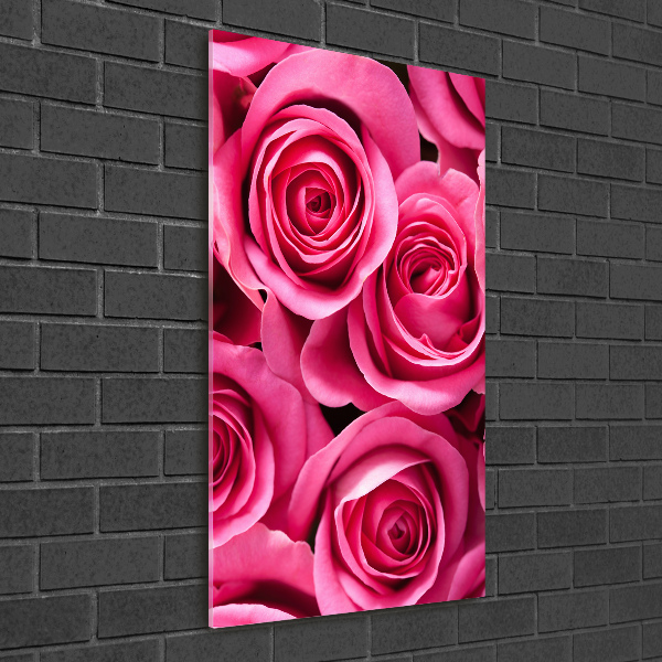 Staand foto in plexiglas Roze rozen