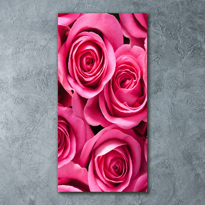 Staand foto in plexiglas Roze rozen