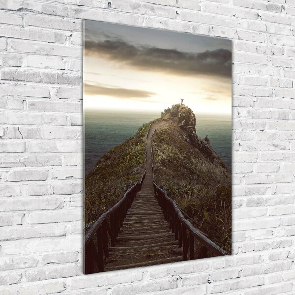 Staand foto plexiglas Pad op de rots