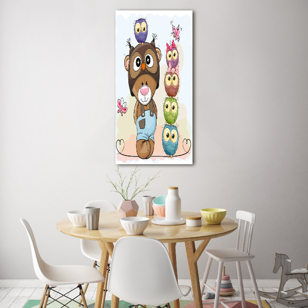 Staand foto plexiglas Teddybeer en uilen