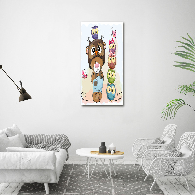 Staand foto plexiglas Teddybeer en uilen