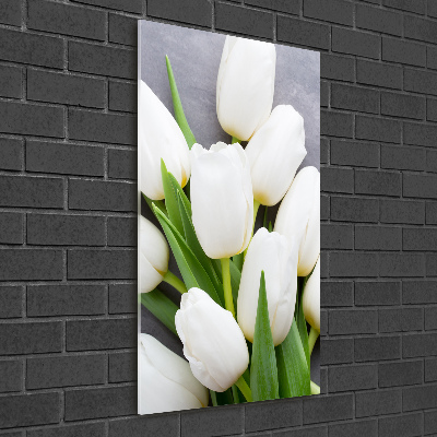 Staand plexiglas foto Witte tulpen