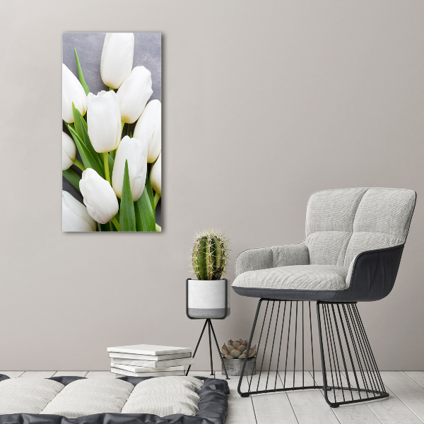 Staand plexiglas foto Witte tulpen