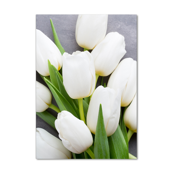 Staand plexiglas foto Witte tulpen