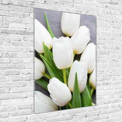 Staand plexiglas foto Witte tulpen