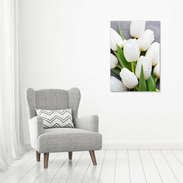 Staand plexiglas foto Witte tulpen