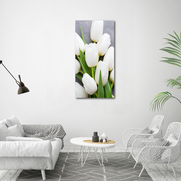 Staand plexiglas foto Witte tulpen