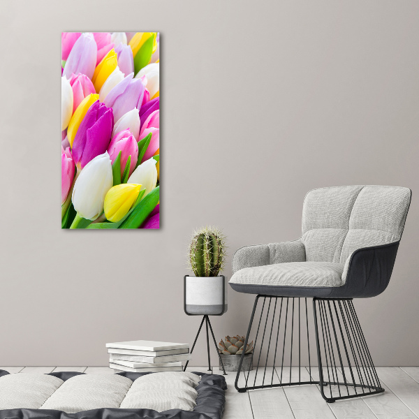 Staand foto in plexiglas Kleurrijke tulpen