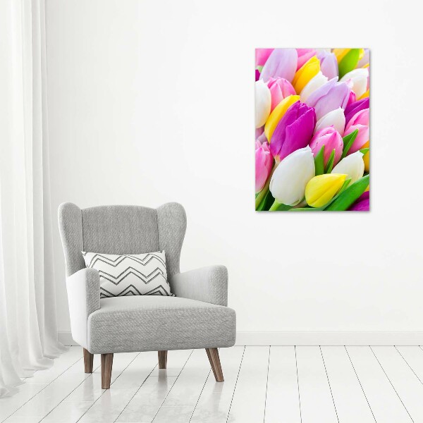Staand foto in plexiglas Kleurrijke tulpen