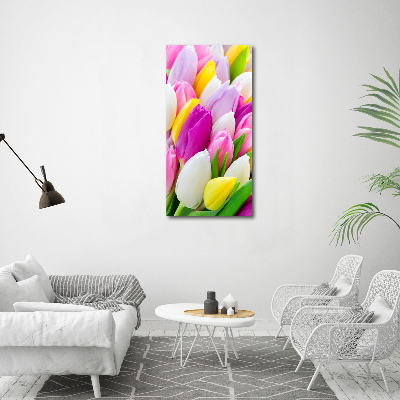 Staand foto in plexiglas Kleurrijke tulpen